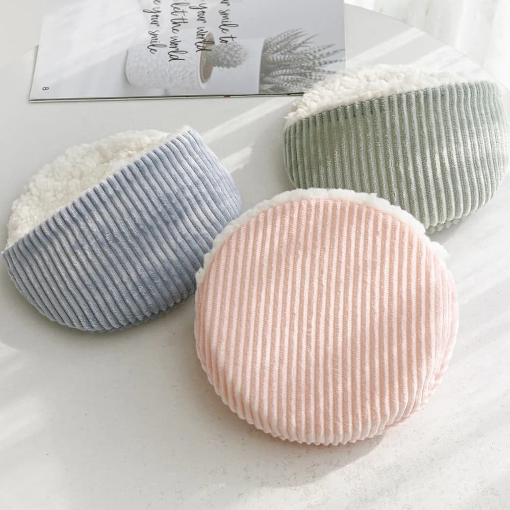 Autumn Winter Warm Solid Fleece Bed Mat Soft Lint Sleep Bed Nest Round Shape for Small Animal Hedgehog Hamster Rabbit Nests Mat - 5