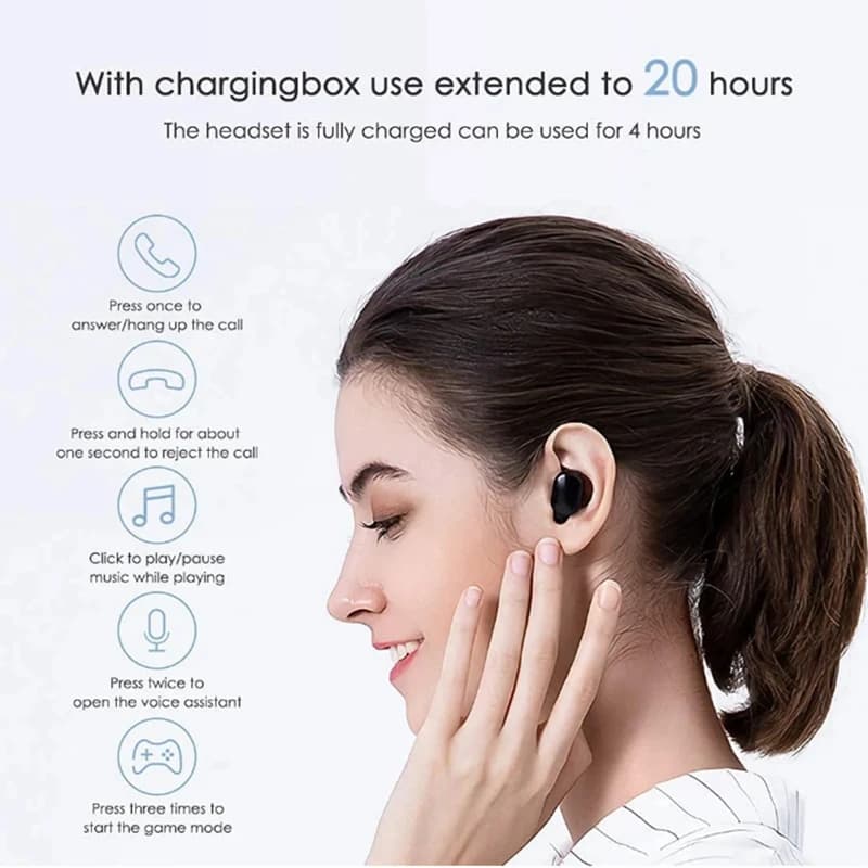 XIAOMI Redmi  Airdots 2 Wireless Bluetooth Headset with Mic Earbuds Fone Bluetooth Earphones TWS Wireless Headphones - 4