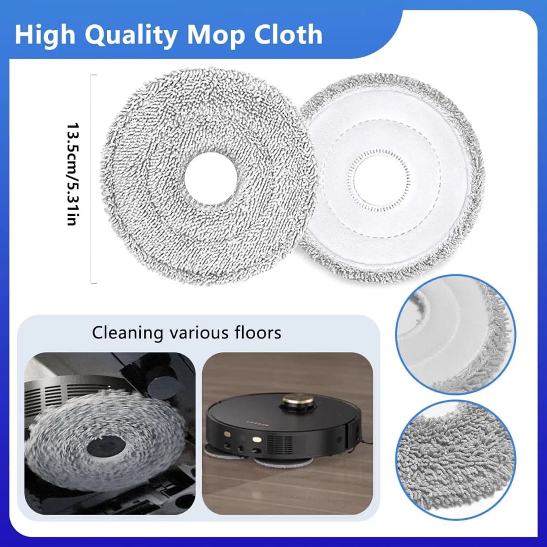 Dreame X40 Ultra / X40 Pro  Robot Vacuum Cleaner Accessories Main Side Brush Mop Cloth Hepa Filter Dust Bag Spare Parts - 5
