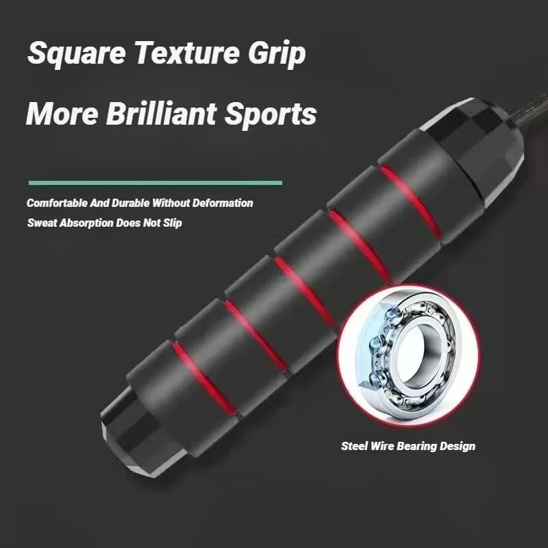 Jump Rope Steel Wire Skipping Exercise Adjustable Jumping Fitness Workout Training Home Sport Equipment Tangle-Free Student - 2