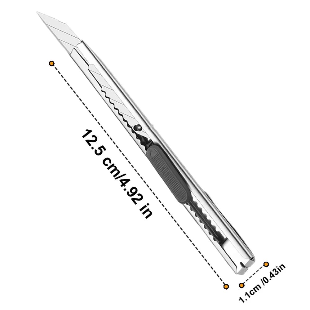 1/5/10Pcs Utility Knife Stainless Steel Paper Cut Box Cutter Tools Kit Non-Slip Blades Unboxing Knife Handicraft Carving Tools - 2