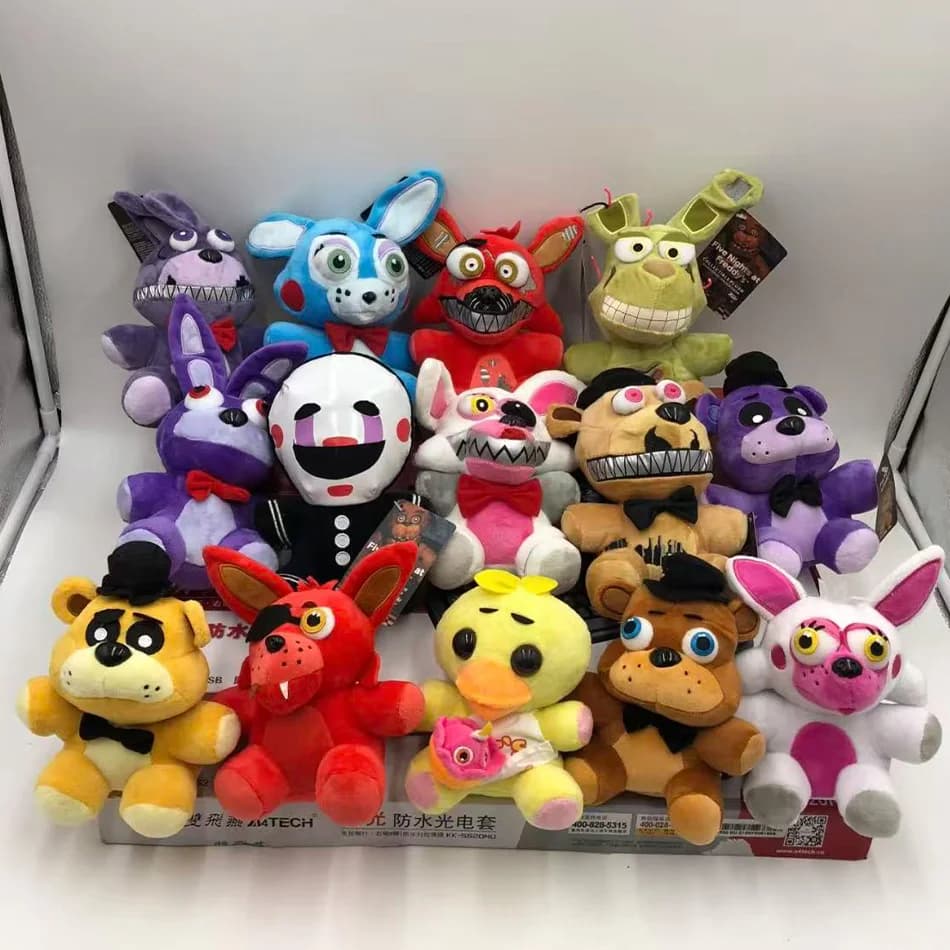 دمية فخمة FNAF Five Nights at Freddy's، Freddy Fazbear، Bonnie، Foxy، Sundrop، Moondrop، 18 سم، هدايا للأطفال - 3