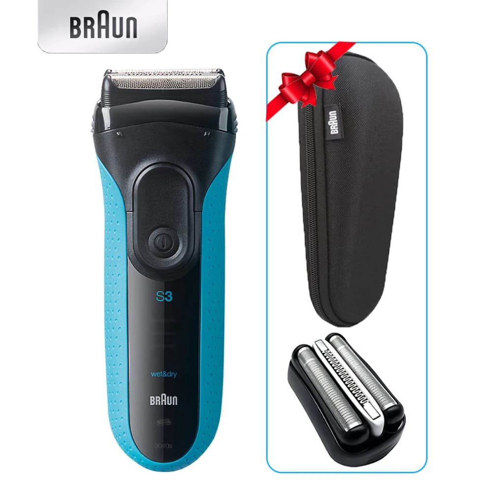 Braun Electric Shaver S3 3040S Men's Reciprocating Razor 3 Floating Head Rechargeable Electric Quick Charge Wet and Dry Shaving