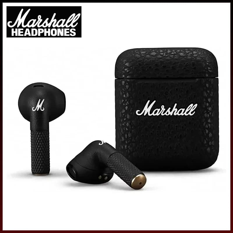 سماعات رأس لاسلكية Marshall Major IV مع صوت مميز - بطارية تدوم حتى 80 ساعة - قابلة للطي - بلوتوث 5.0 مع ميكروفون - مناسبة للسفر والاستوديو - 3