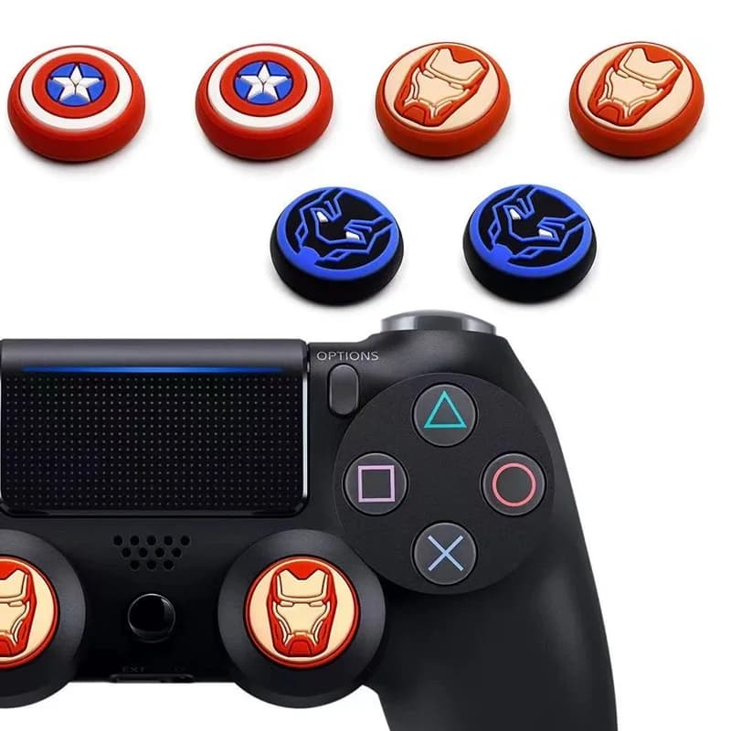 2pc Silicone Thumb Stick Grip Cap For Playstation 5 PS5 PS4 Xbox Series X/S 360 One Switch Pro Controller Joystick Accessories - 2