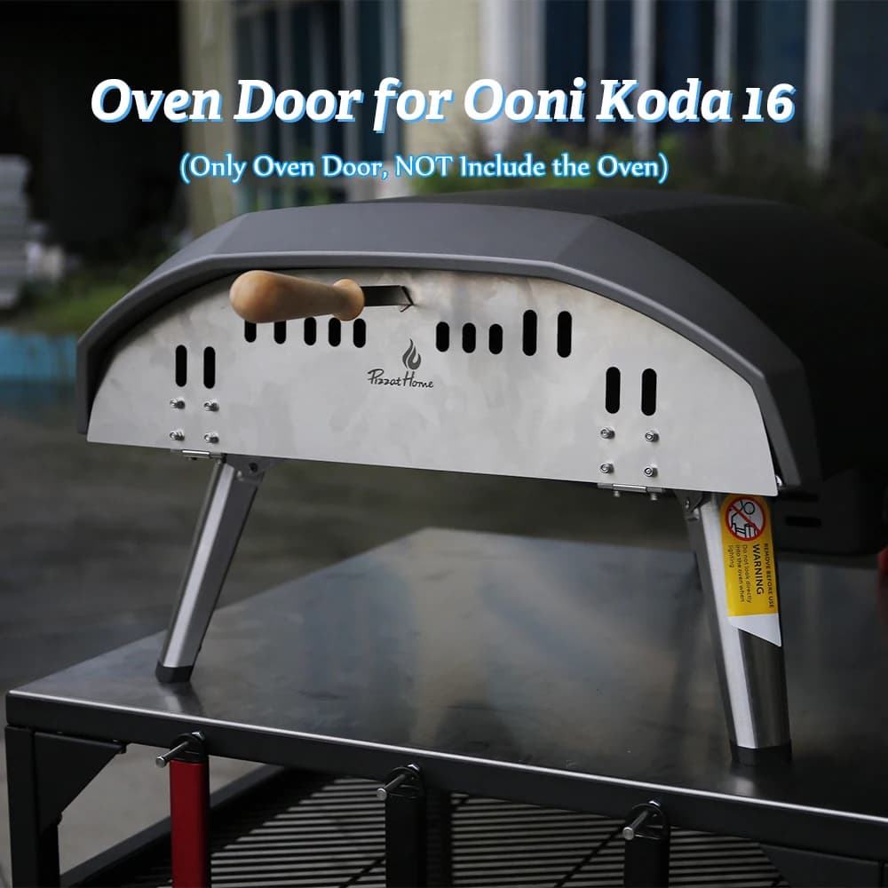 باب فرن بيتزا من الفولاذ المقاوم للصدأ مقاس 16/12 بوصة، مثالي لفرن OONI Koda مقاس 16/12 بوصة