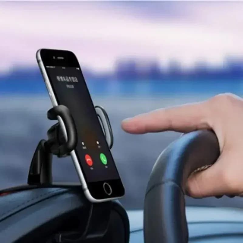 Car Phone Holder Stand Universal Dashboard Car Clip Mount GPS Bracket Car Mobile Phone Support in Car For iPhone Xiaomi Samsung - 5