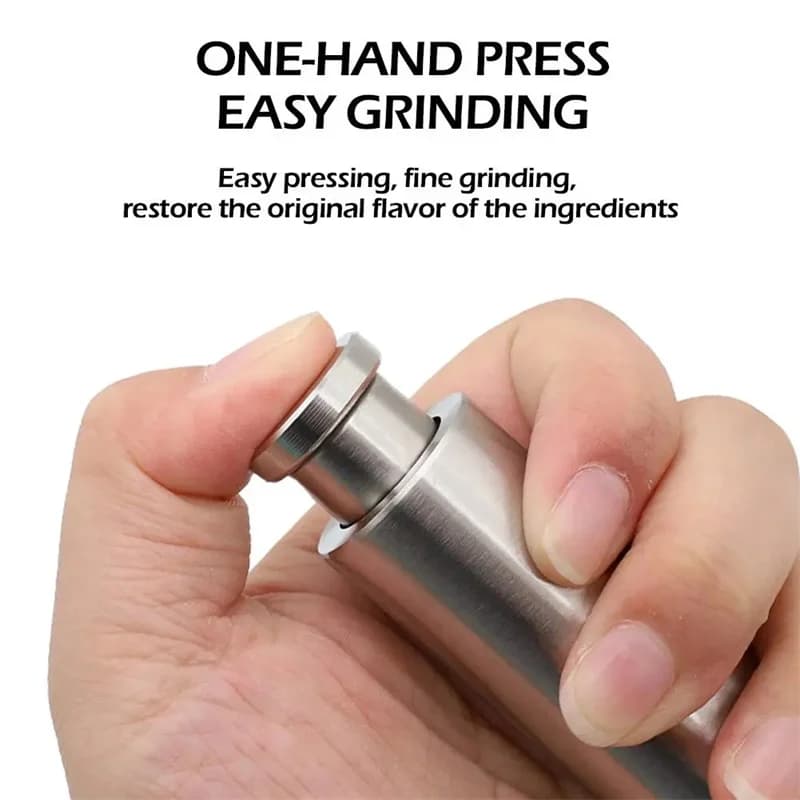 Manual Salt and Pepper Grinder ,Household Sea Salt Ginder,Creative Stainless Steel SpiceGrinder,Manual Sea Salt Mi - 3