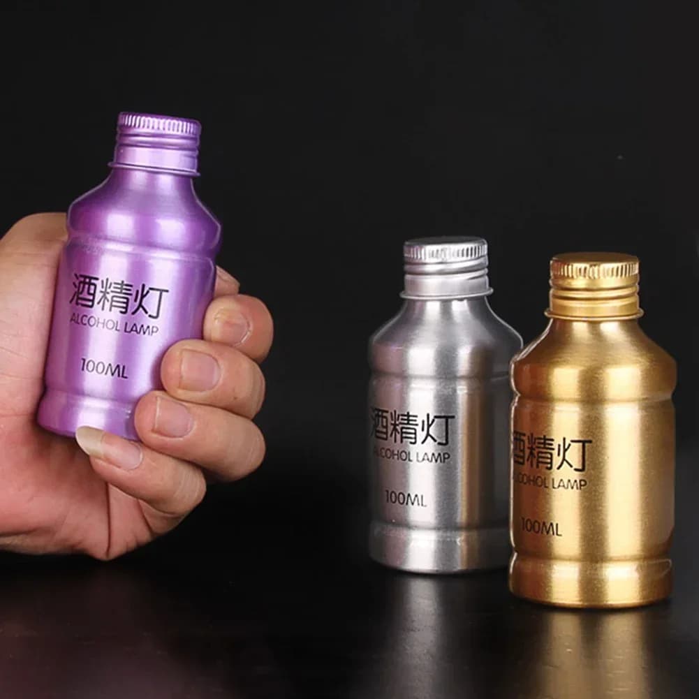 مصباح كحول محمول عالي الجودة، مصنوع من سبائك الألومنيوم، مثالي للتخييم والمشي لمسافات طويلة، سعة 100 مللي - 5