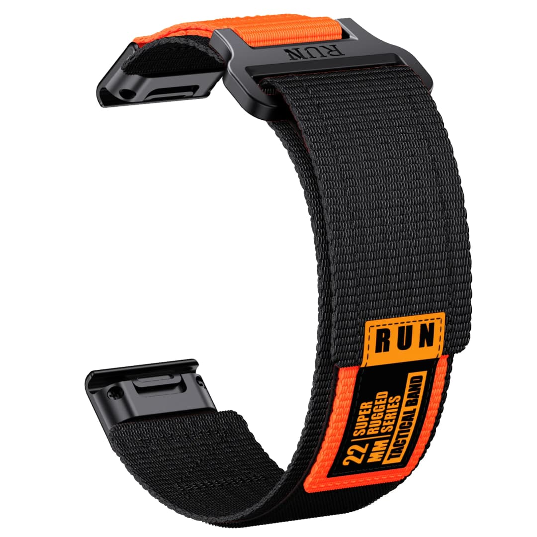 حزام ساعة Garmin Quick Fit مقاس 22/26 ملم لـ fenix 6 6X Pro 5 5X 7 7X مع شاحن/كابل شحن وحزام ساعة منسوج من النايلون