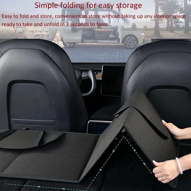 Car Back Seat Extender Seat Cushion Travel Bed Camping Mattress Foldable Storage Storage Convenient Trunk Extension Plate - 3