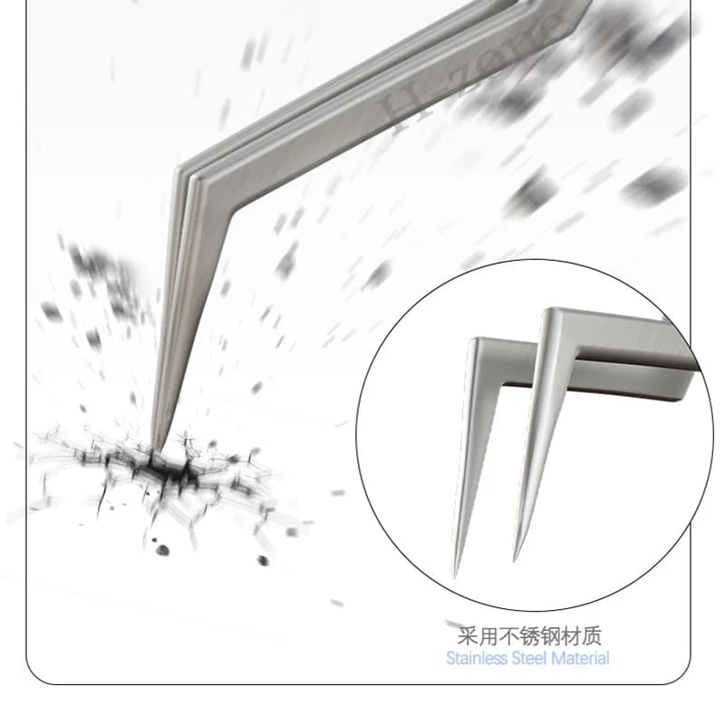 ملاقط تحديد المواقع من القصدير MECHANIC Aax-17 للتثبيت الدقيق لسلك القصدير، غير قابلة للانزلاق ومقاومة للاهتراء، مصنوعة من الفولاذ المقاوم للصدأ - 6