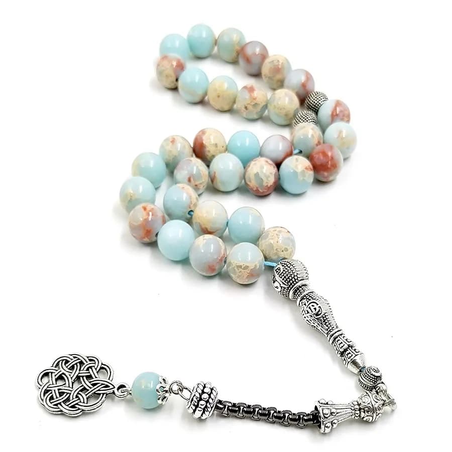 تسبيح أجماتوليت حجر مسلم سبحة صلاة سوار إكسسوارات عصرية إسلامية هدية رمضان في اليد - 5