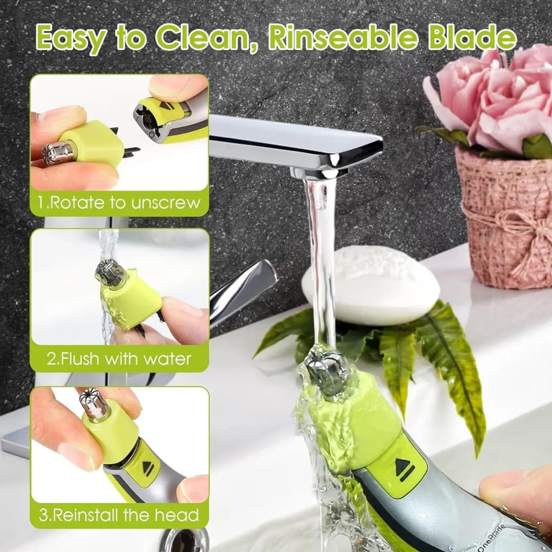 Brangdy Nose Hair Trimmer Replacement Heads Fit for Philips One Blade QP2520 QP2630 QP6510 QP6520 QP6530 Hybrid Electric Shaver - 6