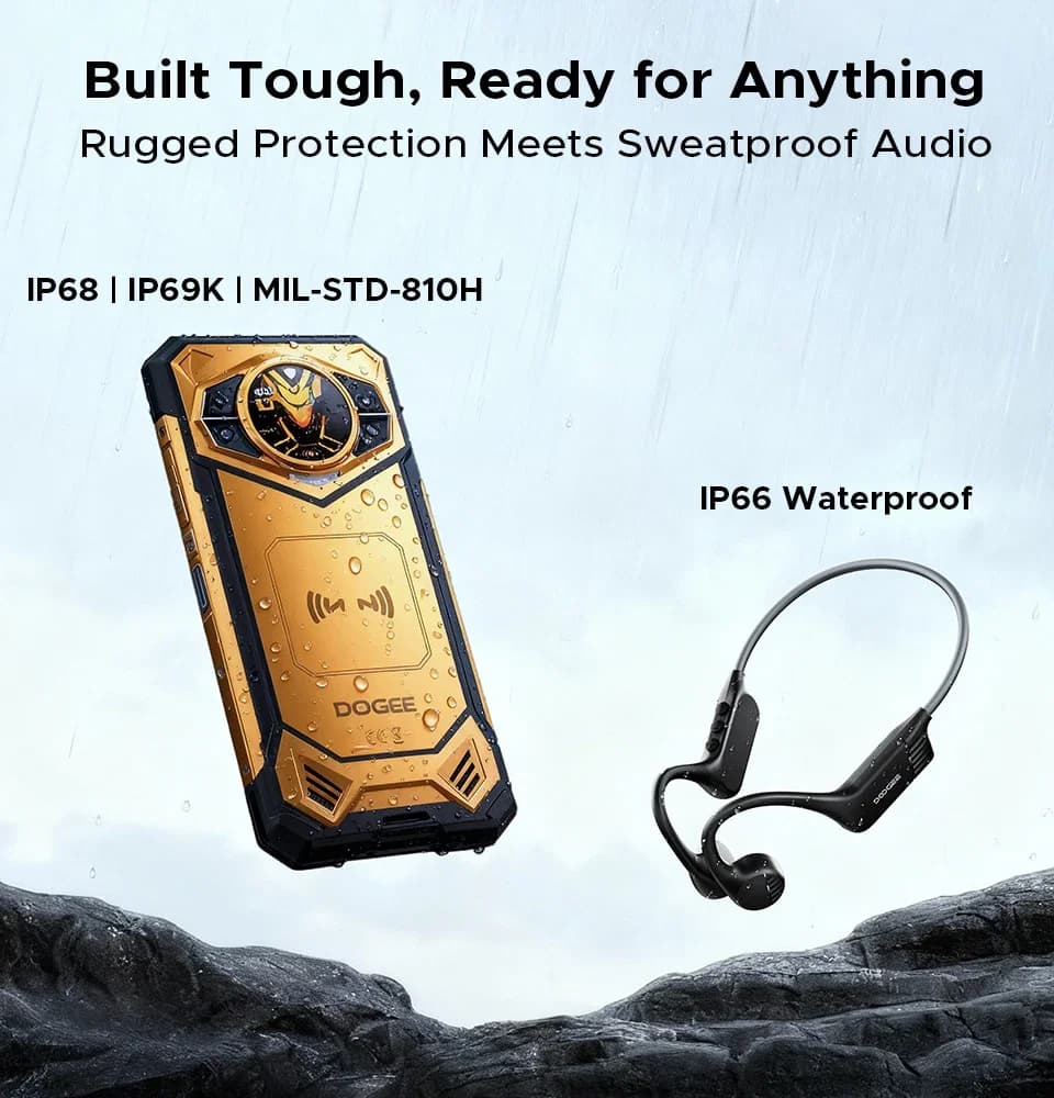 DOOGEE S200 X 5G إصدار VIP المتين مع سماعة رأس أندرويد 16 سعة 48 جيجابايت و512 جيجابايت وشاشة 6.72 بوصة FHD+120Hz مع معالج Dimensity 7050 وبطارية 10100 مللي أمبير في الساعة - 3