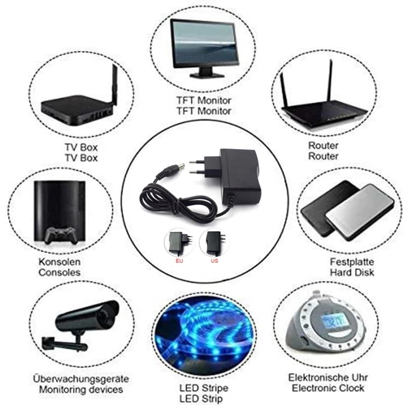 محول طاقة من التيار المتردد 220V إلى 5V 12V 24V محول شاحن 1A 2A 3A 5A 6A 8A 10A محول طاقة تبديل عالمي 5 12 24 V فولت - 6