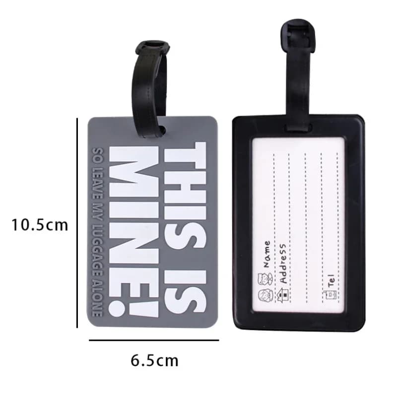 لينة بولي كلوريد الفينيل علامة الأمتعة رسالة الموضة المطبوعة علامات السفر الرجال النساء حقيبة اسم العلامة تسميات الطائرة حقيبة العلامات إكسسوارات السفر - 5