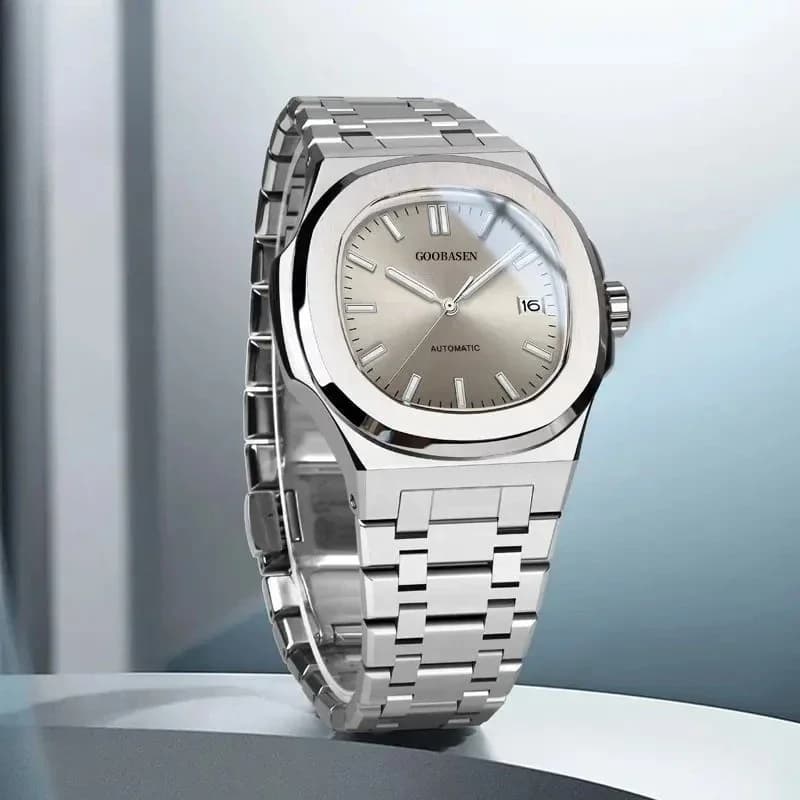 ساعة يد رجالية أوتوماتيكية جديدة 2025، مضيئة، حزام فولاذي، مقاومة للماء، علامة تجارية فاخرة - 5