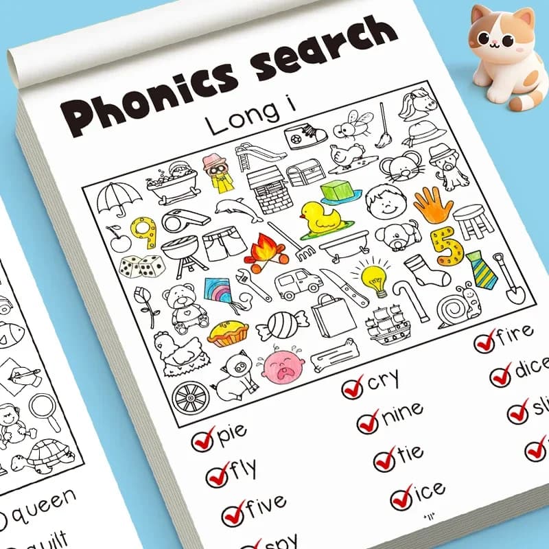 Kids Phonics Activity Workbook - Search, Read and Find Words, Master Short Vowels & Consonant Blends, Ages 4-8 - 4