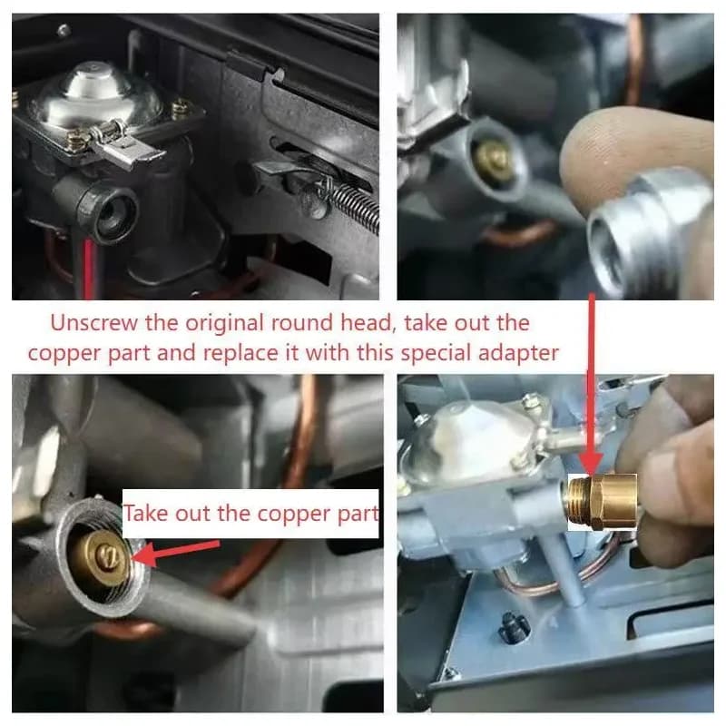 Outdoor Camping Gas Adapter Cassette Furnace Stove Conversion Head  Butane Gas Cylinder Adapter Extension Tube Connector - 6
