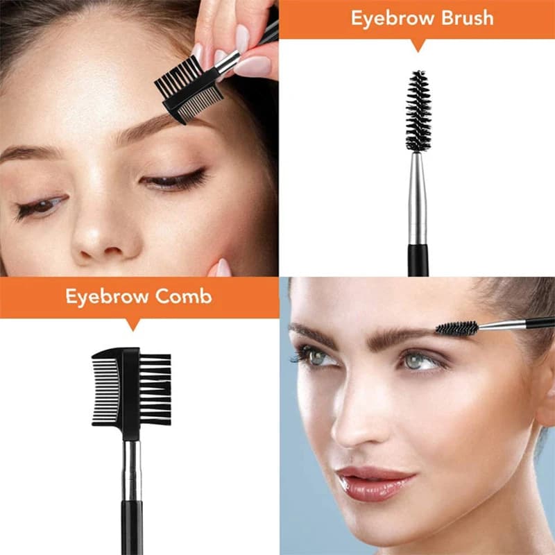 3-11PCS Eyebrow Trimmer Set Scissors Tweezers Eyebrow Razor Scraping Eyebrow Comb Razor Eyebrow Clip Makeup Tools Sets - 2