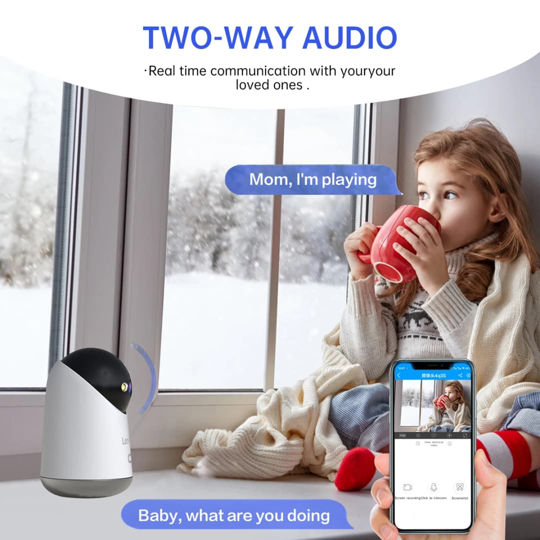 لينوفو 5 ميجا بكسل كاميرا واي فاي منزل ذكي كاميرا IP داخلية لون كامل ليل تتبع تلقائي أمن CCTV مراقبة مراقبة طفل - 3