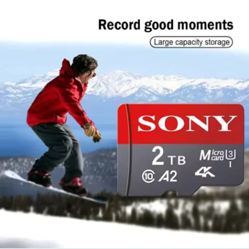 بطاقة ذاكرة SONY Micro SD فئة 10 عالية السرعة 1 تيرابايت، بطاقة فلاش A2 TF للفيديو فائق الدقة 4K، مناسبة لكاميرات Xiaomi والهواتف والطائرات بدون طيار - 5