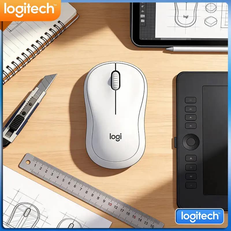 Logitech M221 Wireless Mouse - SilentTouch Tech 2.4GHz Connection Smooth Glide Perfect for Laptop Desktop PC Mac Configurations