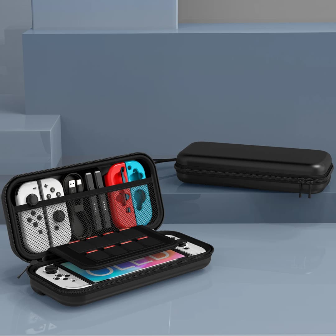 لـ Switch OLED Model Carrying Case 9 in 1 مجموعة ملحقات لـ 2022 نينتندو سويتش OLED موديل مع حافظة واقية - 2