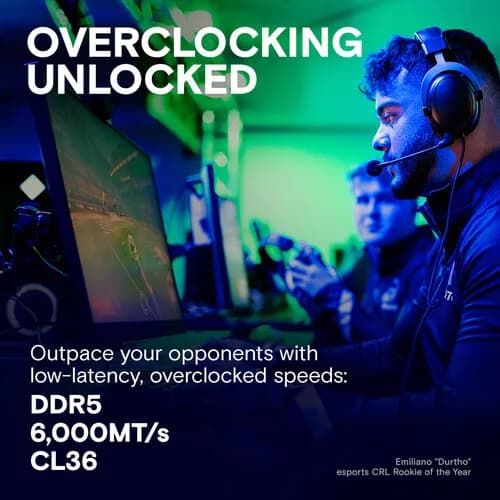 Crucial Pro DDR5 RAM 16GB 32GB Kit C36 C48 6000MHz Overclocking Desktop Gaming Memory AMD Expo Compatible Black CP2K16G60C36U5B - 3