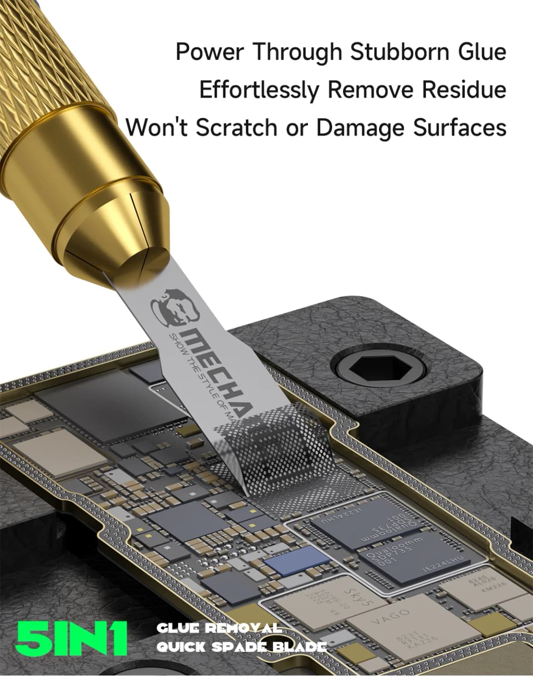 ميكانيك SF-51 سكين رفيع لإصلاح لوحة الأم IC وشريحة PCB وأداة إزالة الغراء من وحدة المعالجة المركزية CPU مجموعة إزالة الغراء بكفاءة