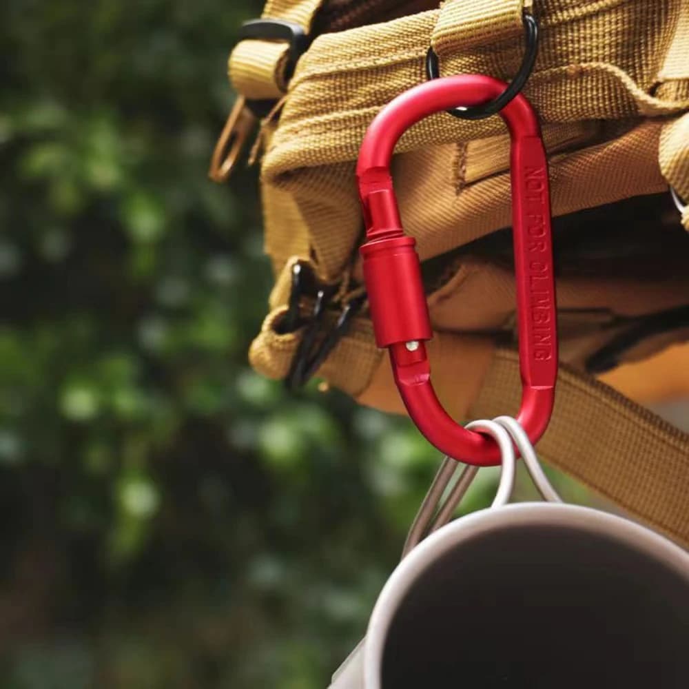 Outdoor Aluminium Alloy Sports Keychain High Quality Multi Colors with Lock D-shape Carabiner Camping Hiking Hook Outdoor Tool - 2