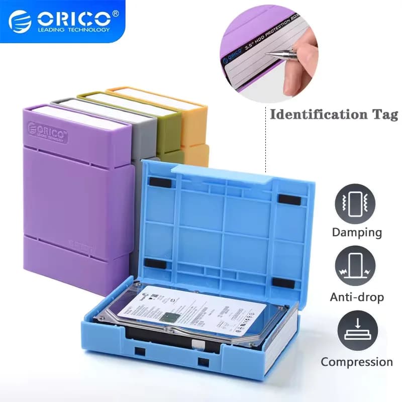 حقيبة تخزين مضادة للصدمات ORICO PHP-35 لصندوق القرص الصلب 3.5 بوصة، غطاء واقي مع وظيفة مقاومة للماء