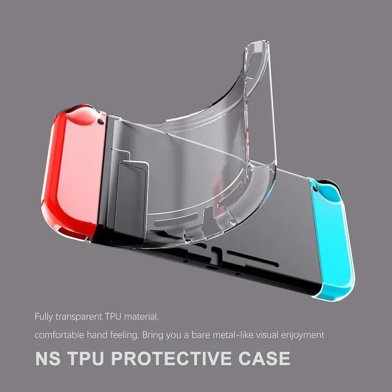 3 in 1 TPU Transparent Case Protective Cover for Nintendo Switch 1 Protector Shell Split Skin Thumb Grips for Switch Accessories - 3
