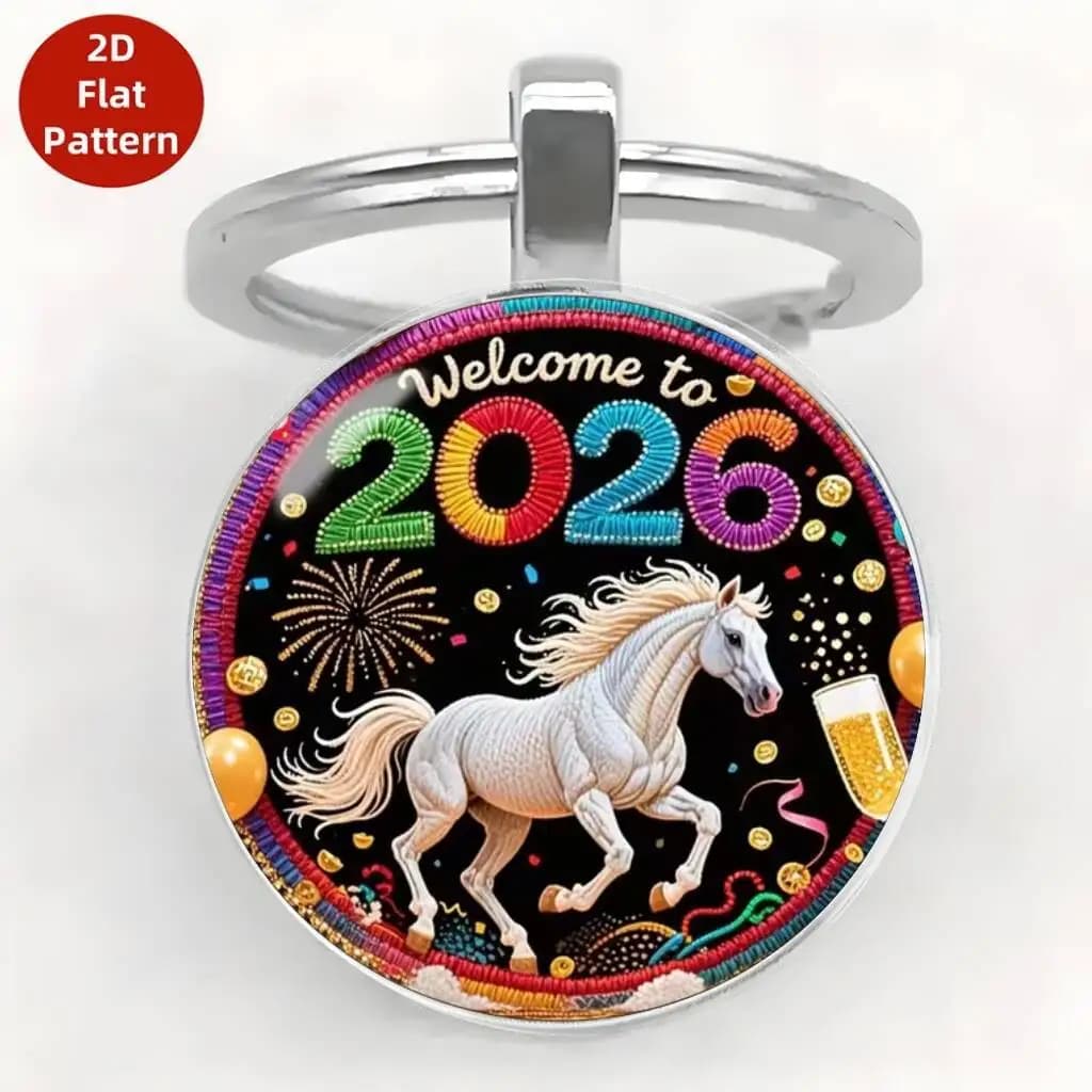 أنيقة المفاتيح سحر نابضة بالحياة الحيوان الزجاج حامل المفاتيح أنيق مفتاح ملحق المدمجة الزجاج الحصان مفتاح سلسلة للمفاتيح أكياس السفر - 5