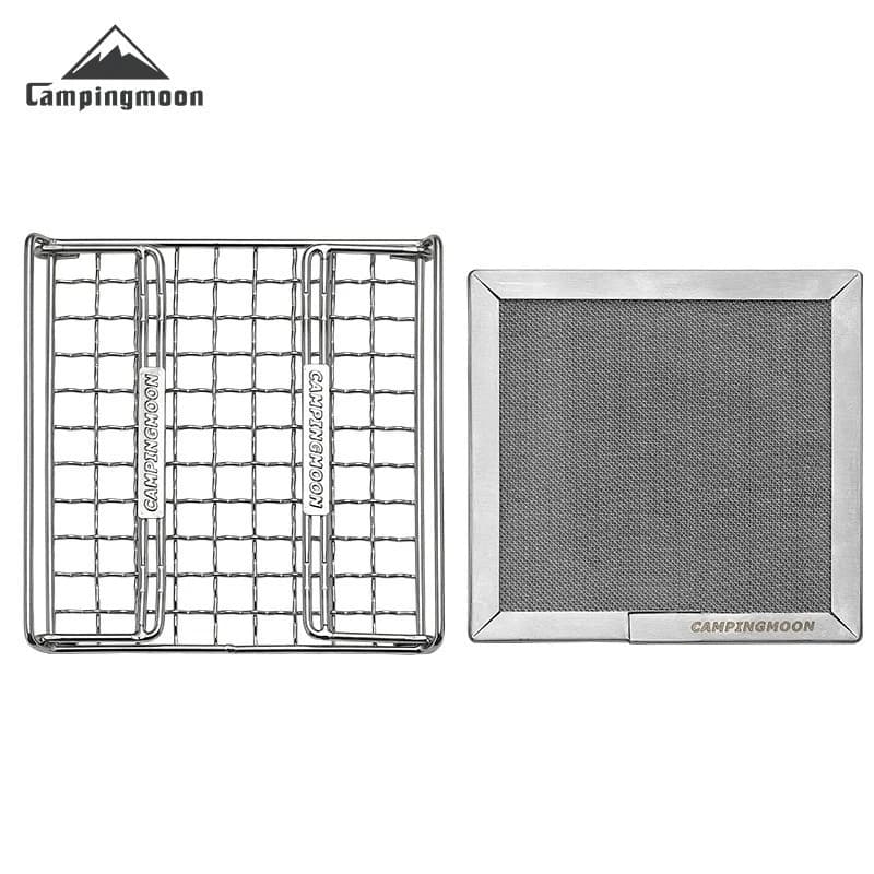CAMPINGMOON Outdoor Camping 304 Stainless Steel Folding Toast Grill Net Uniform Baking Card style Gas Stove Grill Net - 6