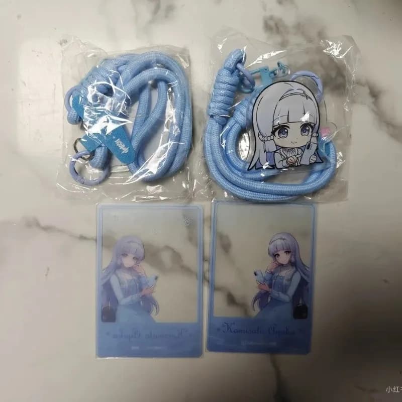 مجموعة رسمية أصلية من تعاون جينشين إمباكت مع ون بلس: حمالة هاتف كاميساتو أياكا مع بطاقة شفافة وصورة فوتوغرافية