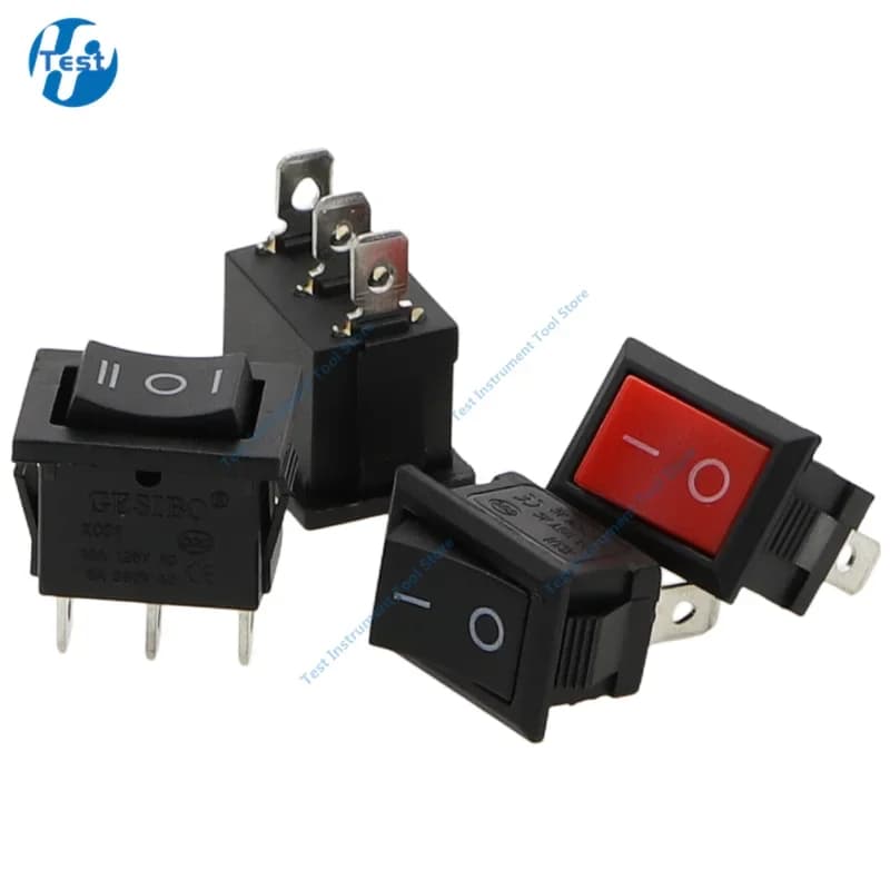 مفتاح روكر KCD1 للسيارة والقارب 6A/10A 250V/125V تيار متردد تشغيل/إيقاف مع إضاءة LED 220V - 4