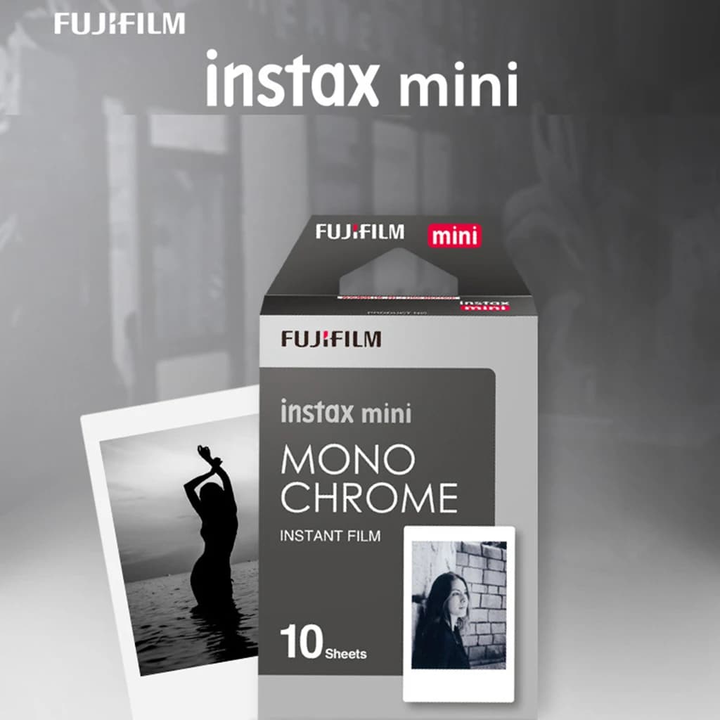 أفلام أحادية اللون من Fujifilm، أسود وأبيض، 10 إلى 100 ورقة، متوافقة مع Mini 12 وMini 8 و9 و11 و7s و25، ورق صور - 4