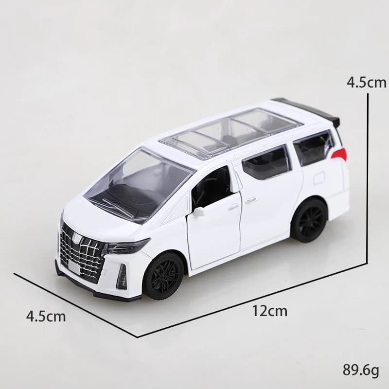 (Bagged) 1/ Toy car in the style of a nanny van, die-cast metal, boy's toy, pull-back mechanism, three doors that can be opened - 5