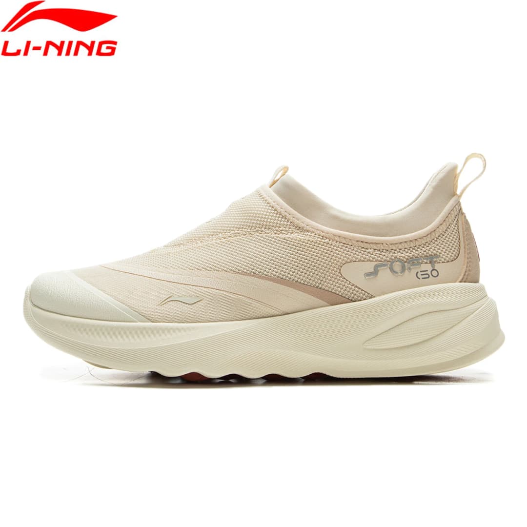 Li-Ning Women's SOFT GO 2 Slip-on Casual Walking Shoes COMFOAM Breathable Flexible LiNing Comfortable Sports Sneakers AGLV006