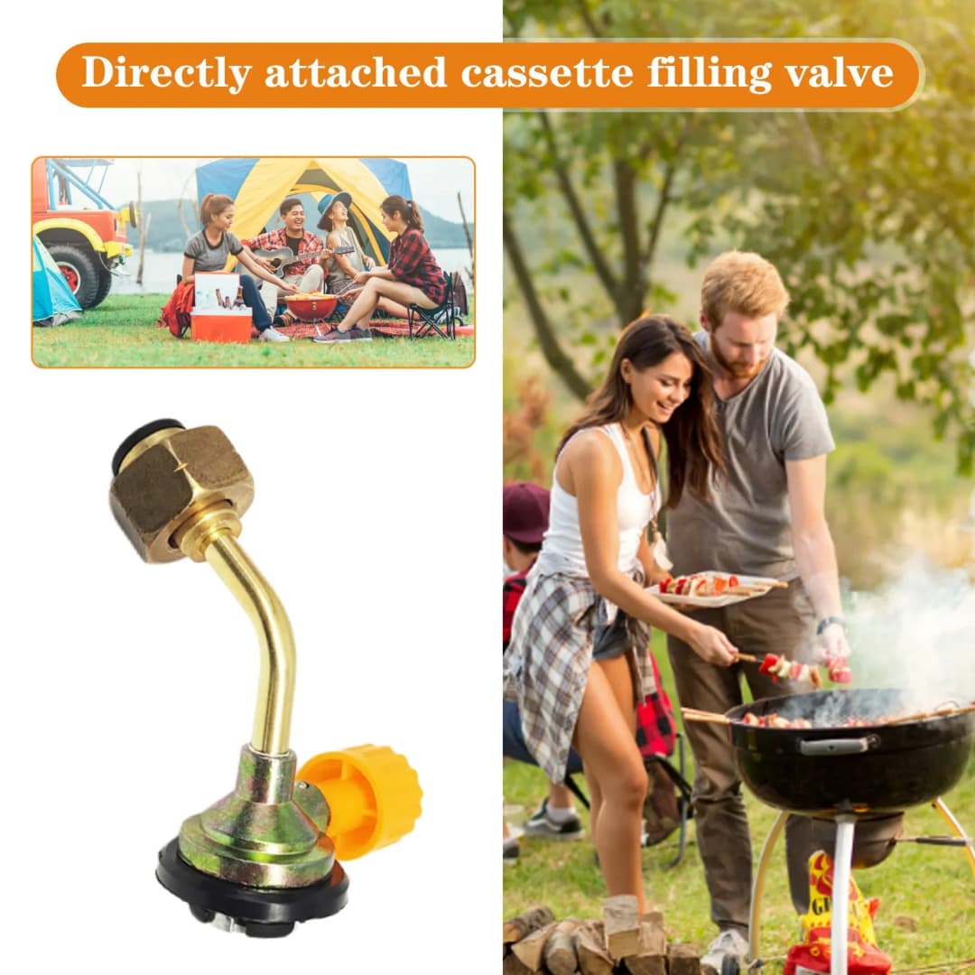 1PCS Gas Butane Cylinder Tank Charging Valve Refill Direct Connector Adapter For Outdoor Camping Picnic Cylinder Filling Adapter - 5
