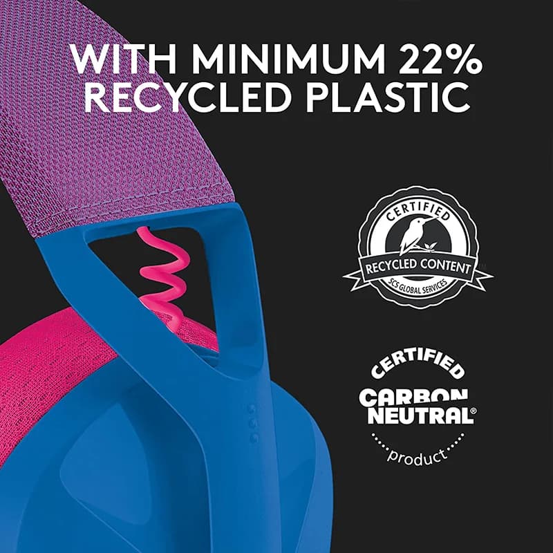 Logitech G435 LIGHTSPEED WIRELESS GAMING HEADSET 7.1 Surround Sound Gamer Bluetooth Headphone Compatible For Games And Music - 5