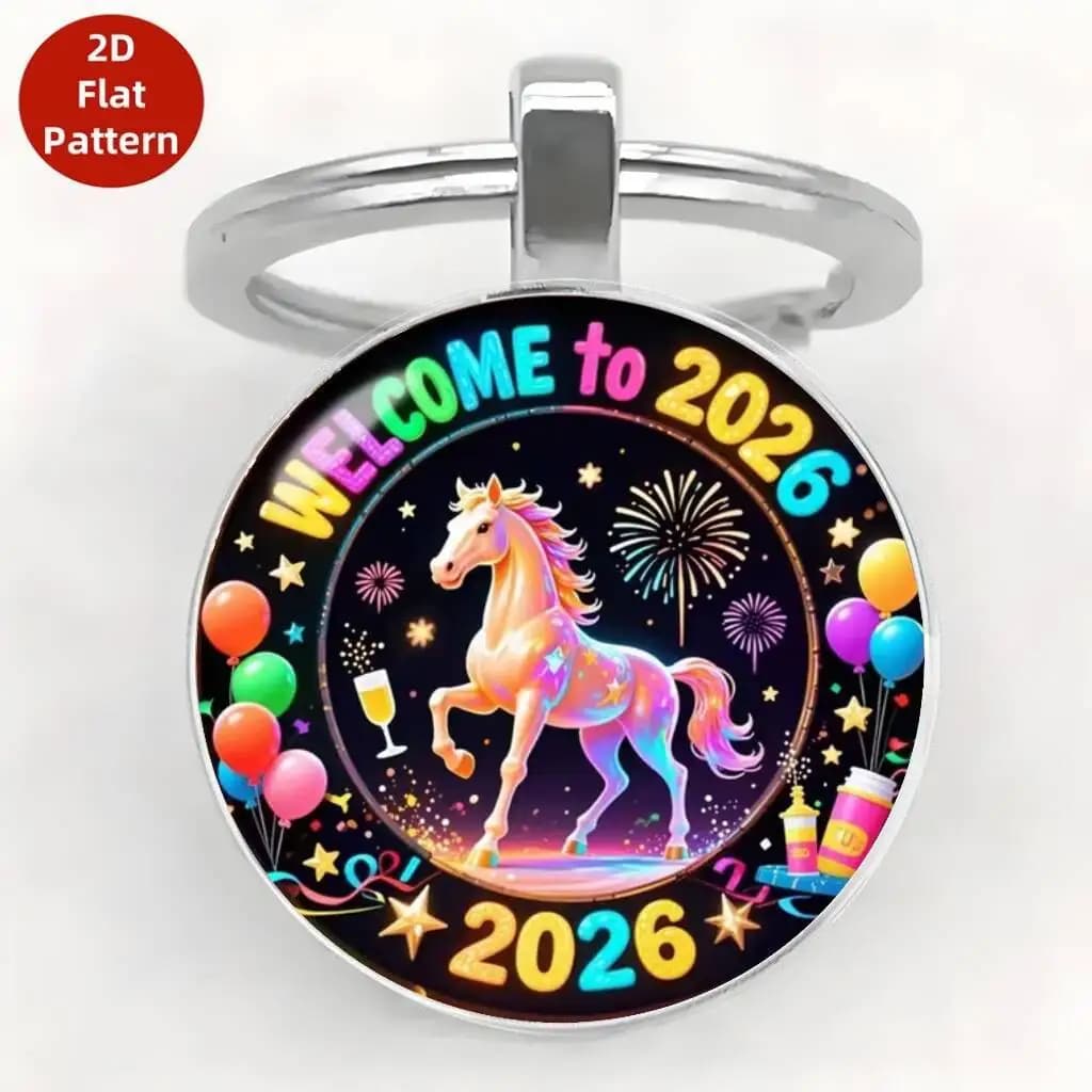 أنيقة المفاتيح سحر نابضة بالحياة الحيوان الزجاج حامل المفاتيح أنيق مفتاح ملحق المدمجة الزجاج الحصان مفتاح سلسلة للمفاتيح أكياس السفر - 4