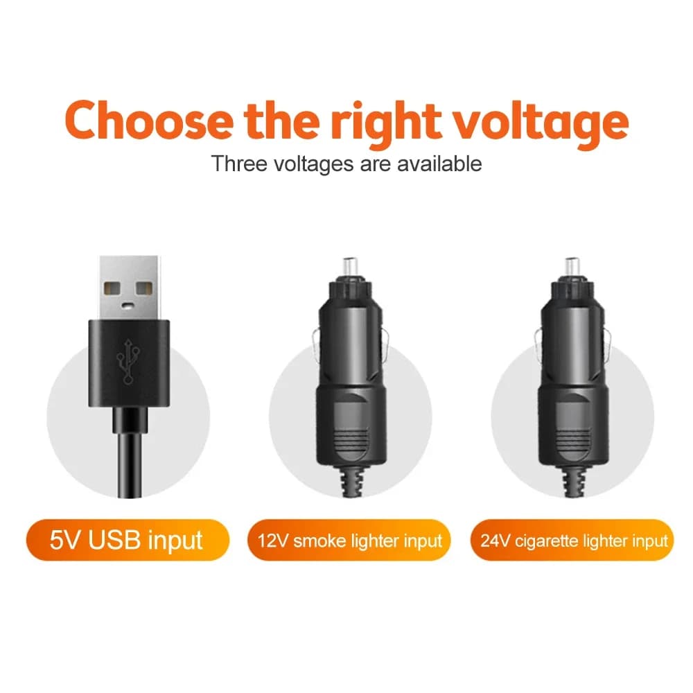 12v Automotive fan Car Fan 24v 360° Adjustable 3 Head Air Fan Low Noise Multifunctional Temporary Parking Card Auto Vehicles fan - 5