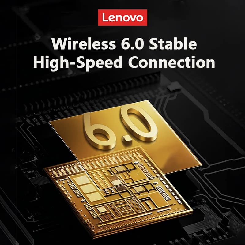 سماعات أذن لينوفو LE203 لاسلكية بلوتوث 6.0، داخل الأذن، صوت ستيريو، صغيرة وخفيفة، مريحة، إلغاء الضوضاء، سماعات نوم - 6