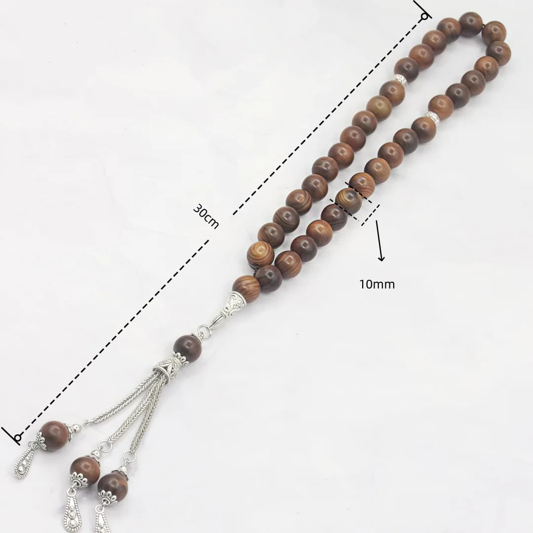 10mm 33 Prayer Beads Bracelet Islamic Muslim Prayer Meditation Sandalwood Dalbergia odorifera Prayer Beads For Women Men - 5