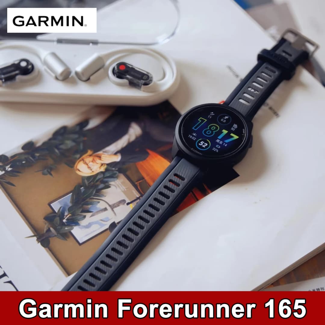 Garmin Forerunner 165 1.2”AMOLED Display Professional Running, Riding Swimming Triathlon Marathon Track Field Training