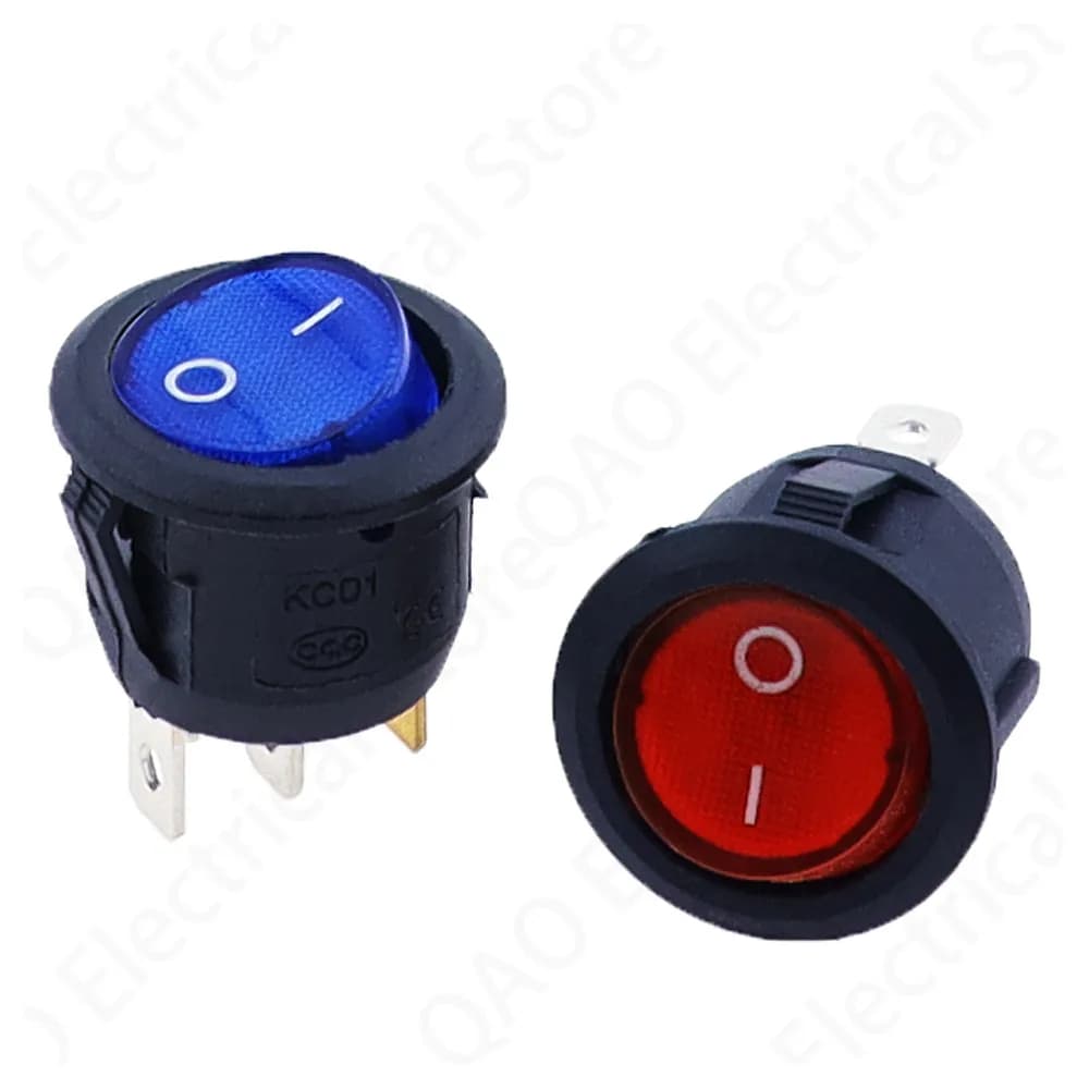 1 قطعة 12 فولت led التبديل 20A 12 فولت مفتاح الإضاءة مفتاح الطاقة أضواء زر السيارة تشغيل/إيقاف 3pin مفتاح الروك المستديرة - 4