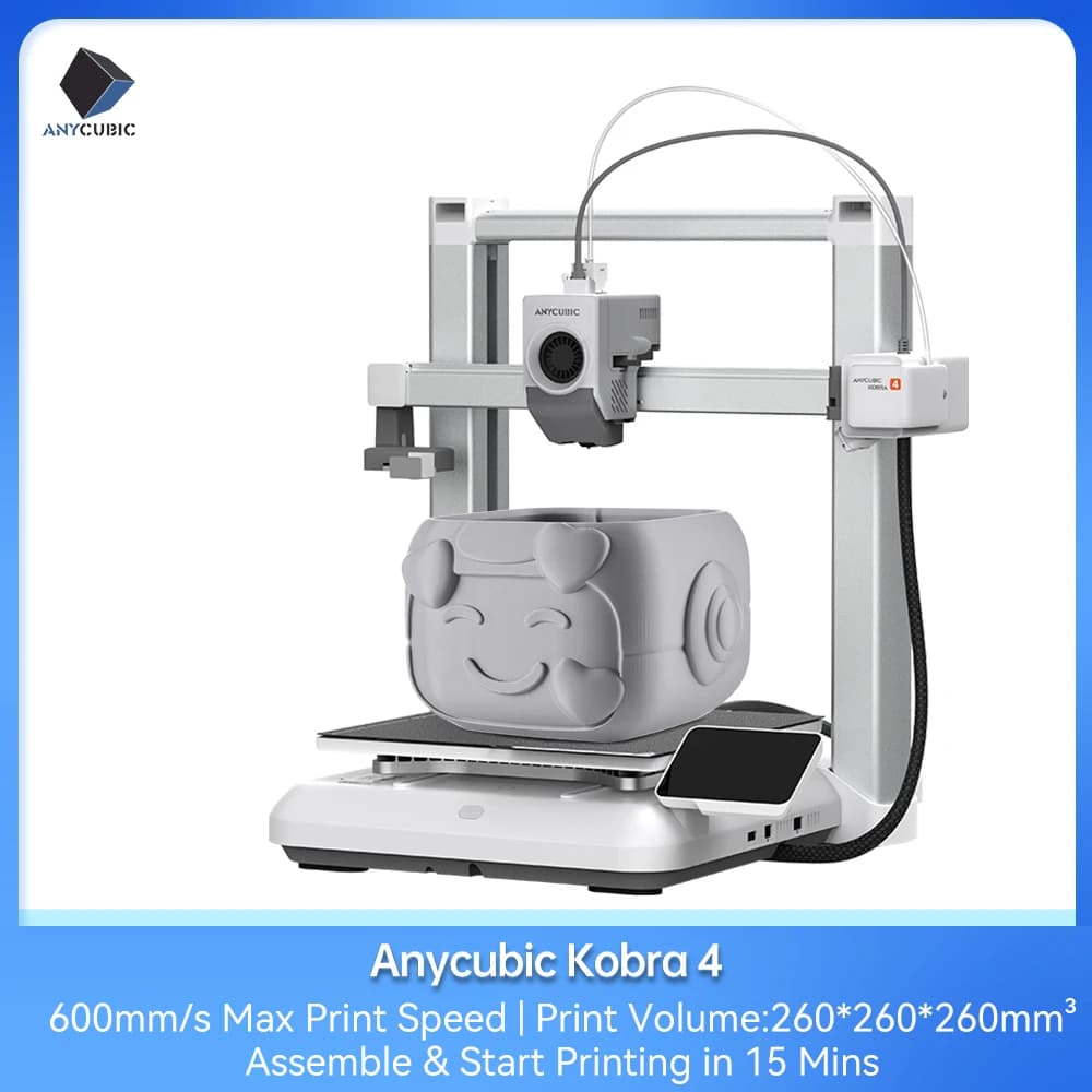 ANYCUBIC Kobra 4 3D Printer 600mm/s Fast Printing Print 1 Color Auto Leveling FDM 3D Printer Build Volume 260×260×260mm - 6